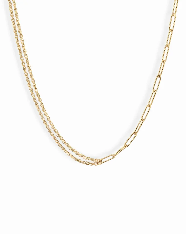 Layered Chain Necklaces-Celine Duo Chain Necklace