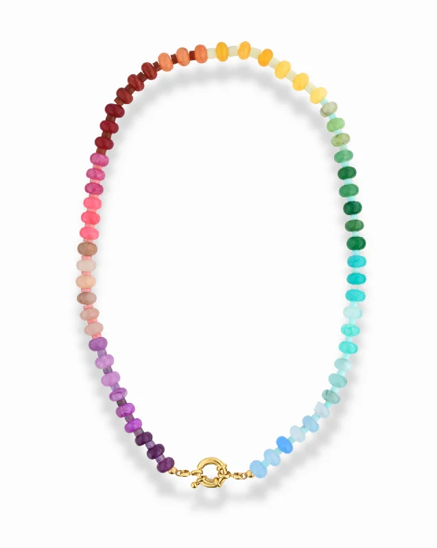 Personalized Name Necklaces-Macey Gemstone Necklace