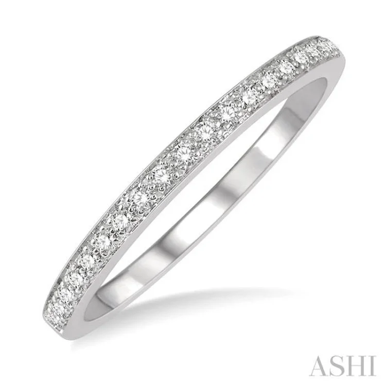 Men’s Customizable Promise Rings-1/6 Ctw Diamond Band in 14K White Gold