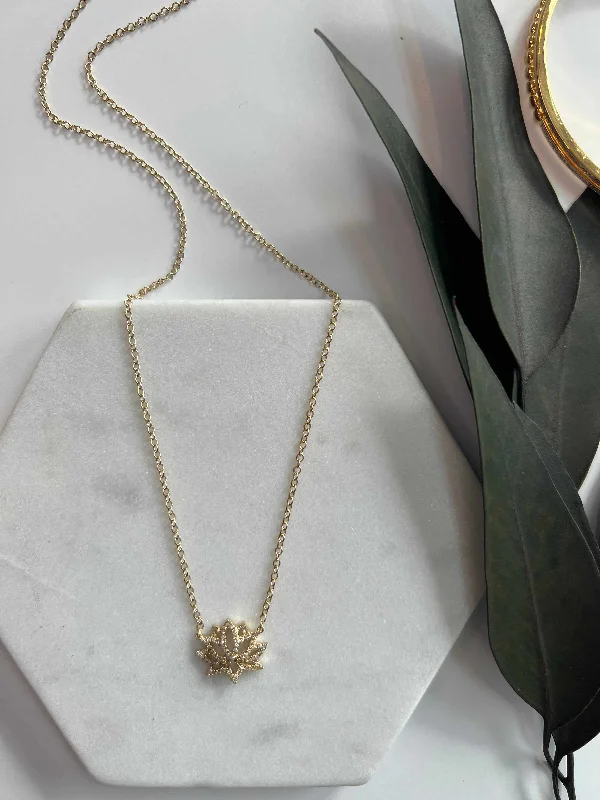 Wedding Necklaces-Blooming Lotus Diamond Necklace