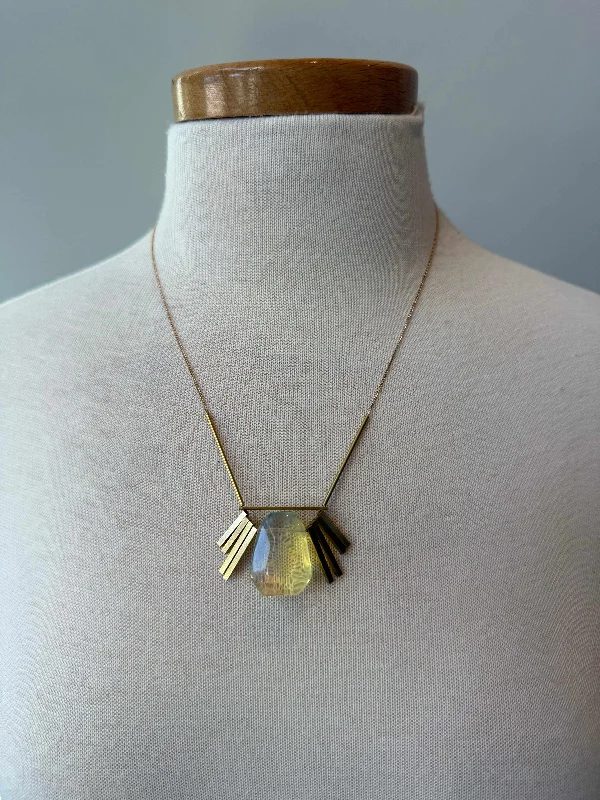 Anniversary Necklaces-Pineapple Quartz Necklace