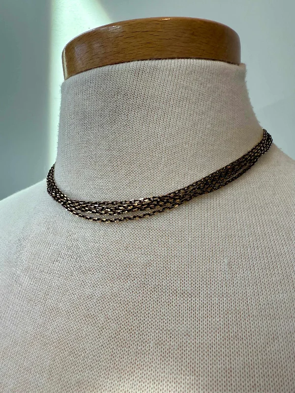 Vintage Silver Necklaces-Shimmer Multi Strand Necklace