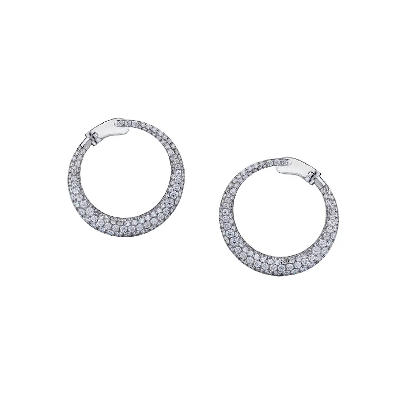 Sparkling Designer Earrings-PAVÉ DIAMOND WRAP EARRINGS