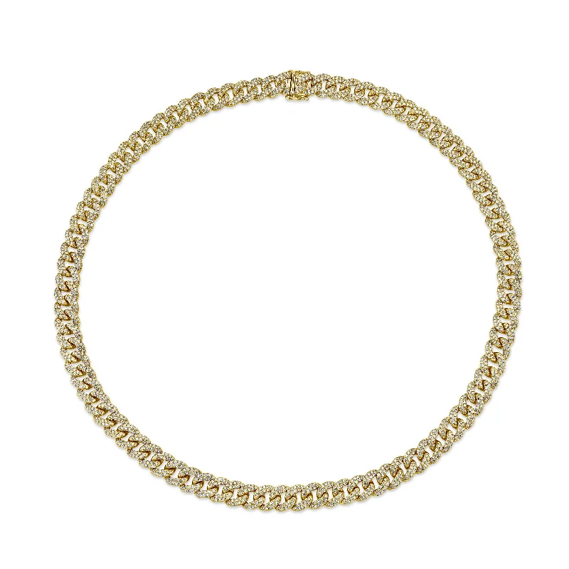 Trendy Pendant Necklaces-Pavé Cuban Link Necklace