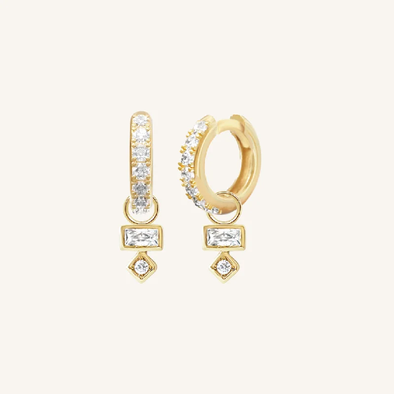 Sparkling Drop Earrings for Women-Resilience Crystal Hoops