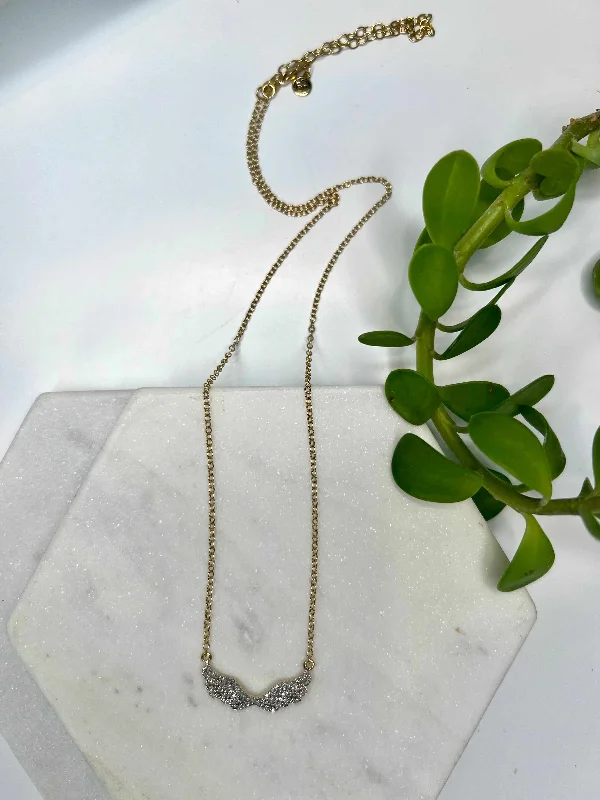 Affordable Necklaces-Angel Wing Diamond Necklace