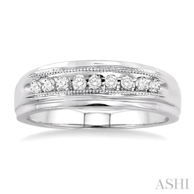 Custom Stackable Wedding Rings-1/8 Ctw Round Cut Diamond Women's Ring in 10K White Gold