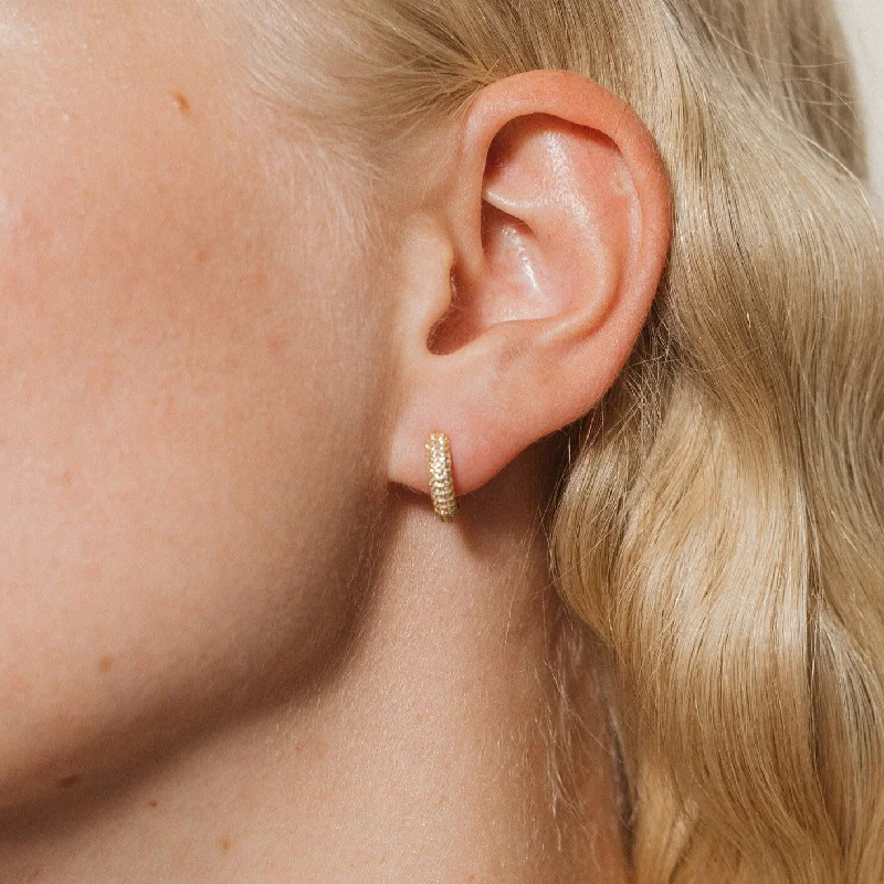 Simple Drop Earrings-Clarissa Pave Huggies