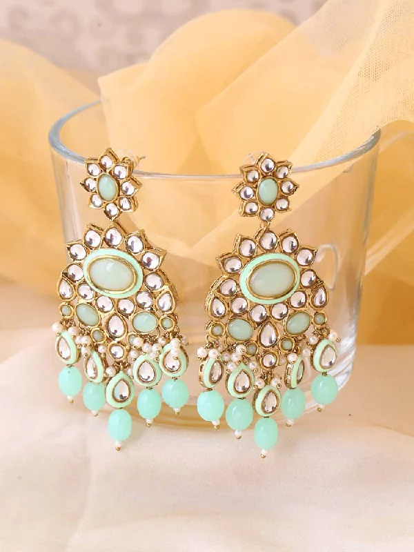 Luxury Gemstone Stud Earrings-Mint Kyra Danglers