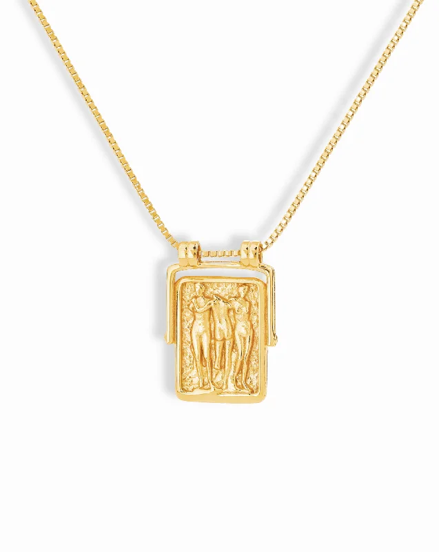 Citrine Necklaces-The Three Graces Pendant Necklace