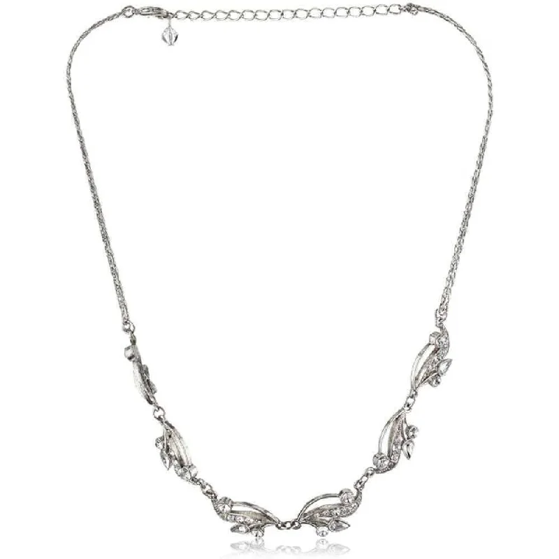 Fashion Jewelry Necklaces-1928 Jewelry Austrian Crystal Imperial Anniversary Necklace 16" + 3" Extender