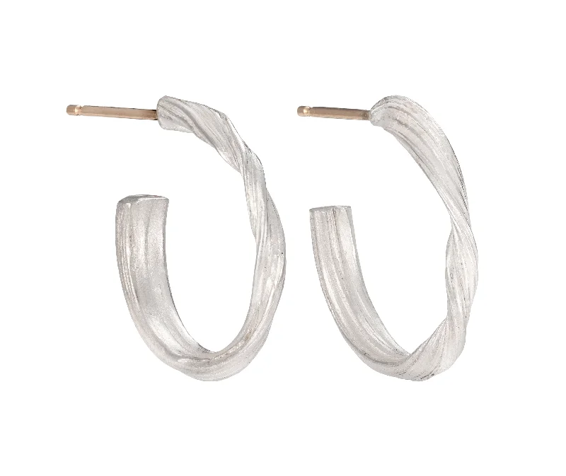 Pearl and Crystal Drop Earrings-Mitsuro Ripple Hoops