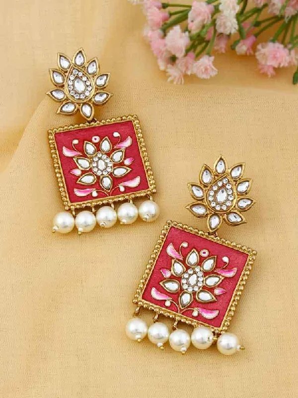 Colored Pearl Earrings-Rani Kalavati Studs