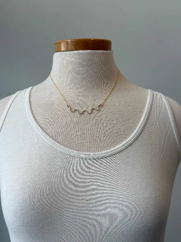 Heart Pendant Necklaces-Squiggle Necklace