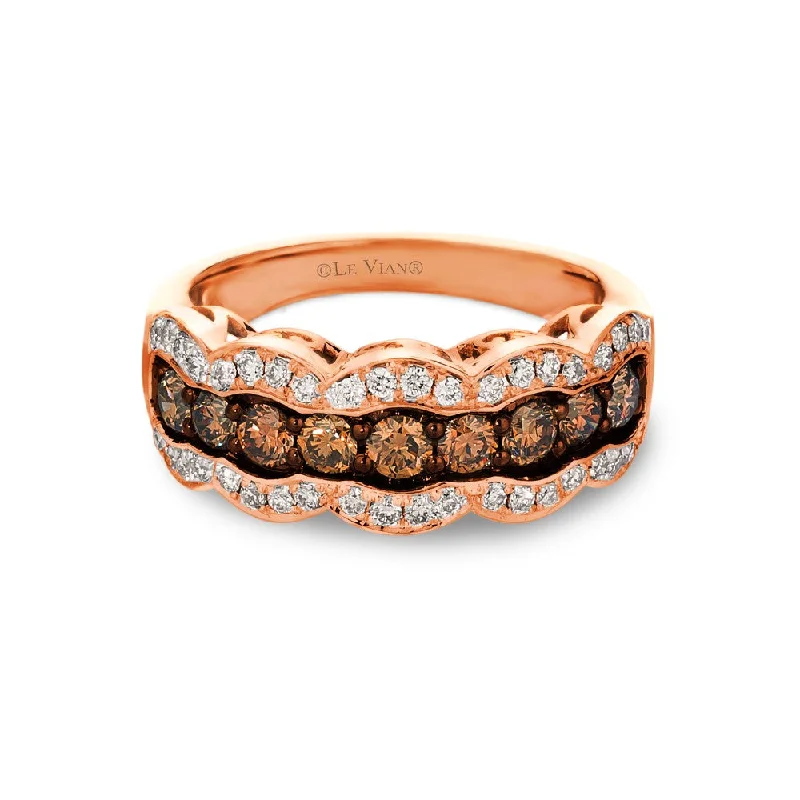 Affordable Gemstone Wedding Rings-Le Vian Creme Brulee® Chocolate Diamonds® Ring