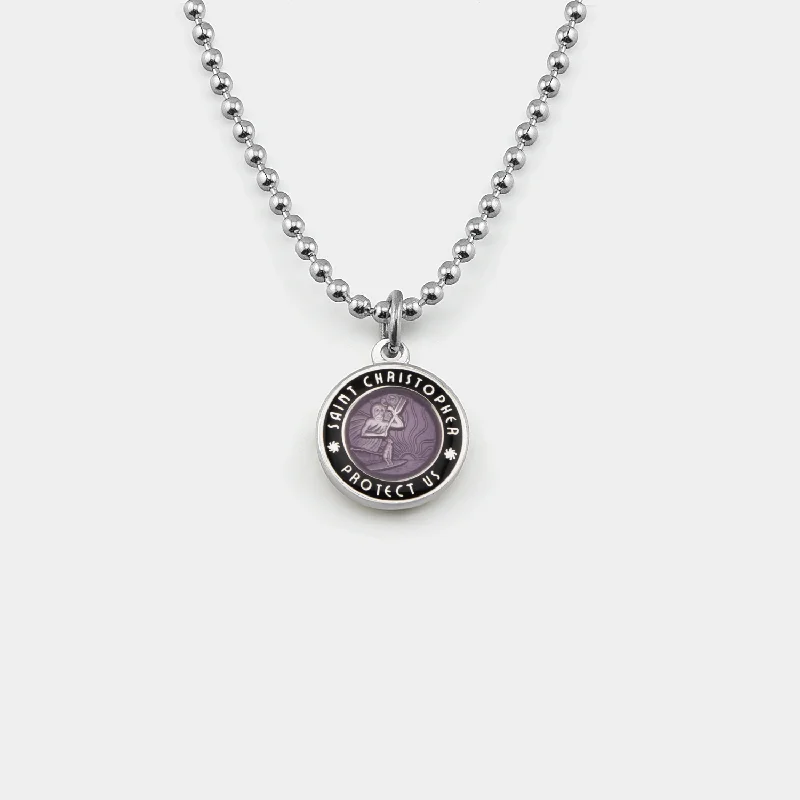 Silver Necklaces-Small - Lavender / Black