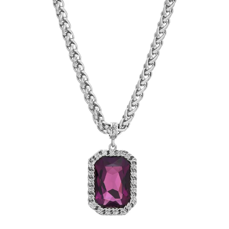 Mother’s Day Necklaces-2028 Jewelry Windsor Amethyst Pendant Necklace 14" + 3" Extender