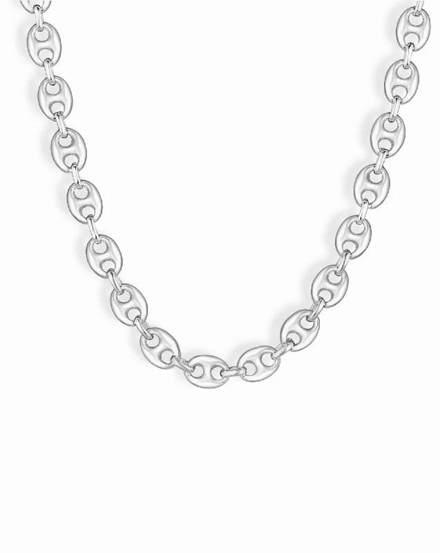 Love Necklaces-Puffed Mariner Chain Necklace