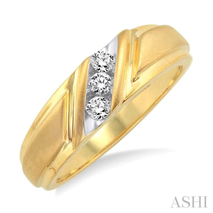 Personalized Gemstone Wedding Bands-1/8 ctw Round Cut Diamond Women's Ring in 10K Yellow Gold