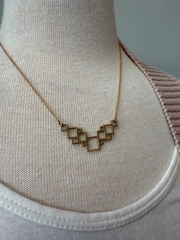 Custom Picture Necklaces-Geometry in Squares Necklace