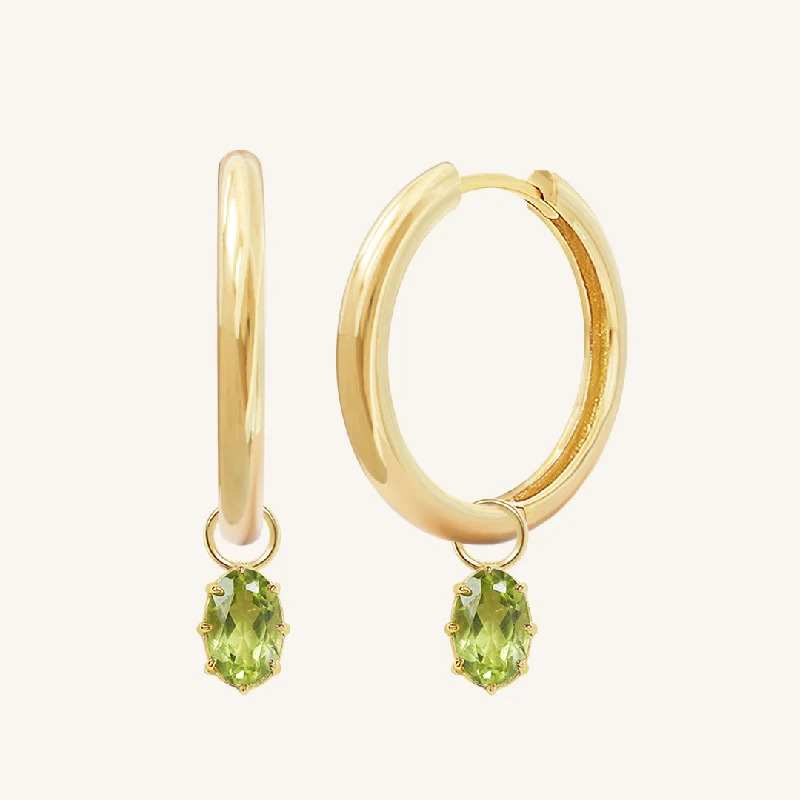 Trendy Crystal Hoop Earrings-Heritage Plain Hoops