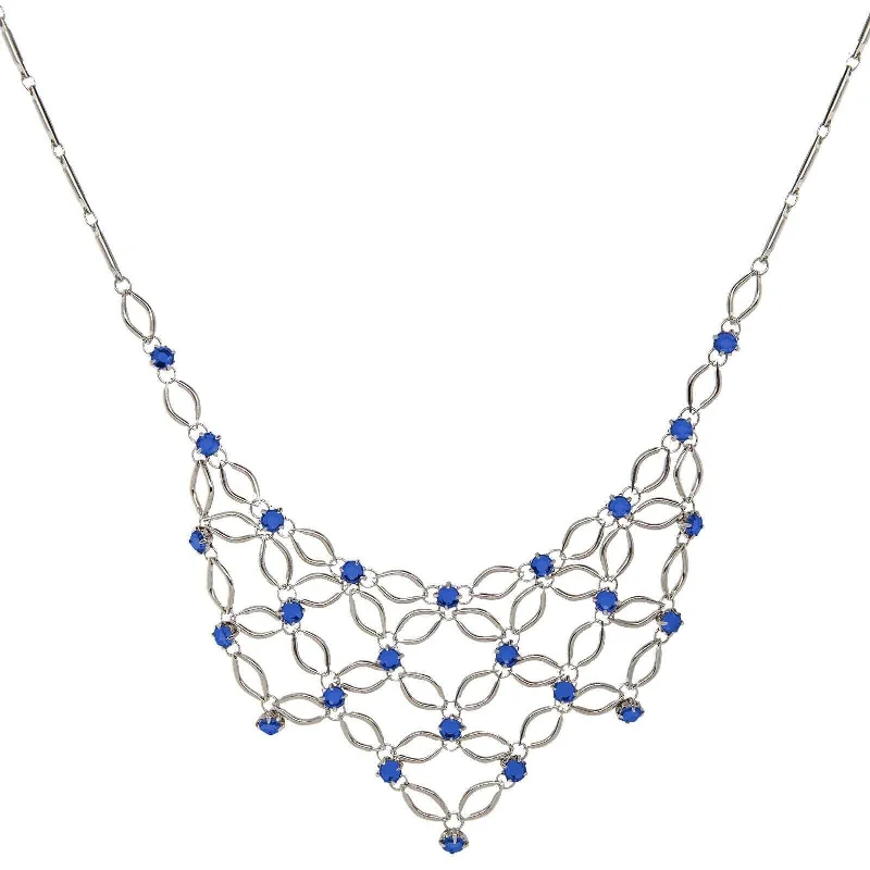 Trendy Pendant Necklaces-1928 Jewelry Bloom Crystal Statement Bib Necklace 16" + 3" Extender