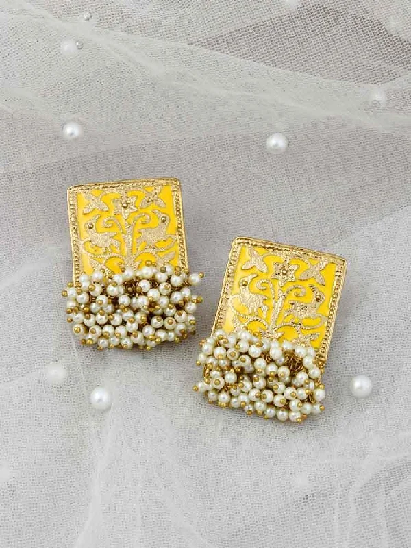 Classic Hoop Earrings-Lemon Gowri Studs - EOSS