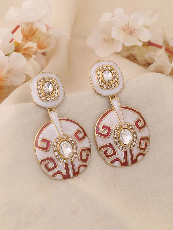 Trendy Silver Earrings for Women-Rani Grace Ethnic Danglers