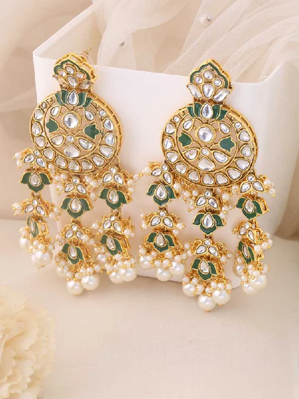 Stylish Gold Earrings for Women-Ivory Harshali Danglers