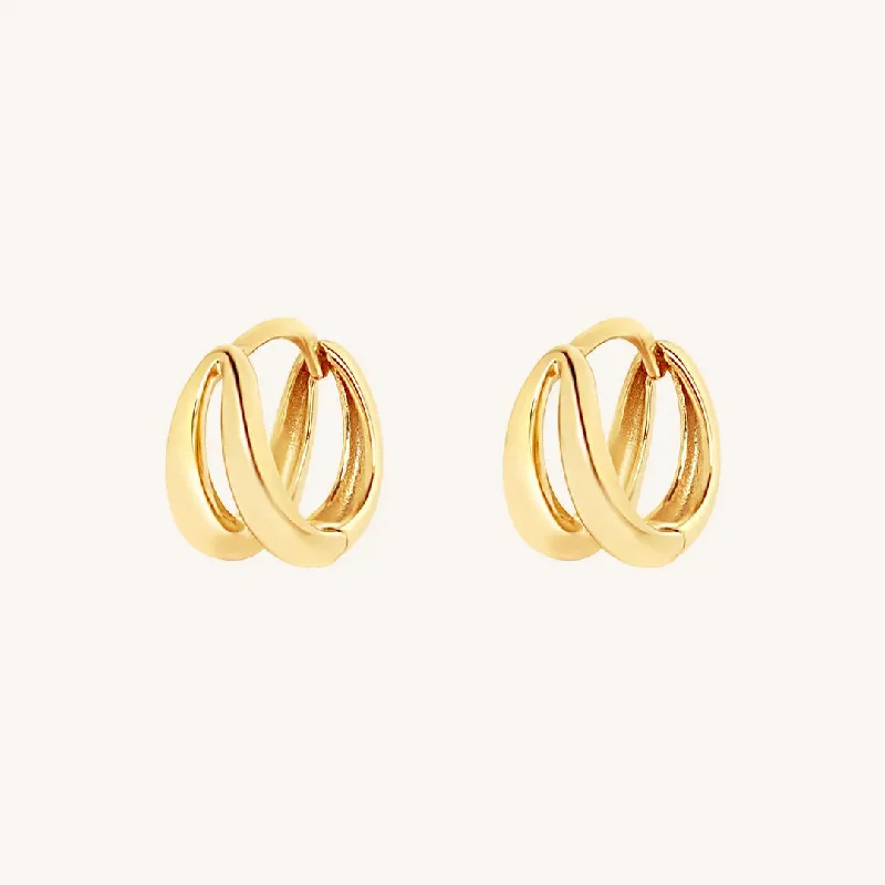 Modern Hoop Earrings for Women-Calla Huggies