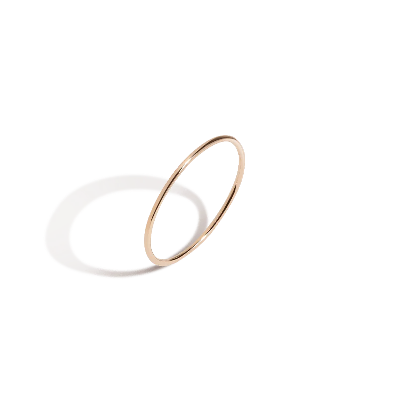 Custom Gold Rings for Men-Thin Stackable Ring