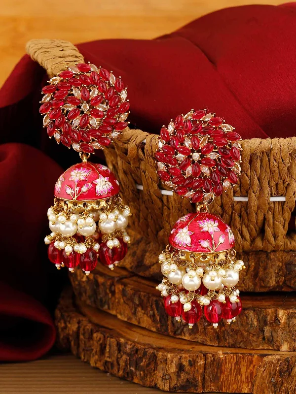 Crystal Hoop Earrings-Rani Jessi Jhumkis - EOSS