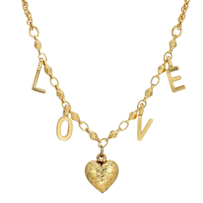 Moon Necklaces-1928 Jewelry Love Initials Heart Pendant Necklace 16"