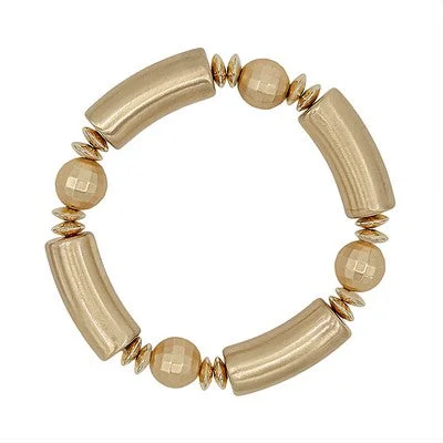 Custom Men’s Charm Bangles-Meghan Browne Lewis Bracelet - Gold