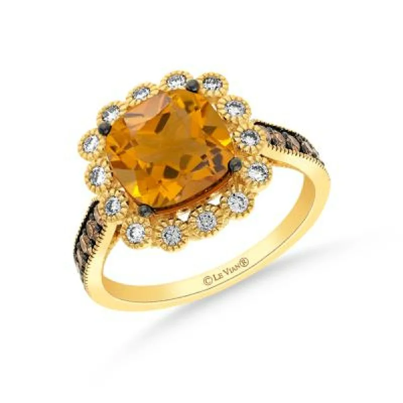 Customizable Promise Bands-Le Vian Cinnamon Citrine® Diamond Ring