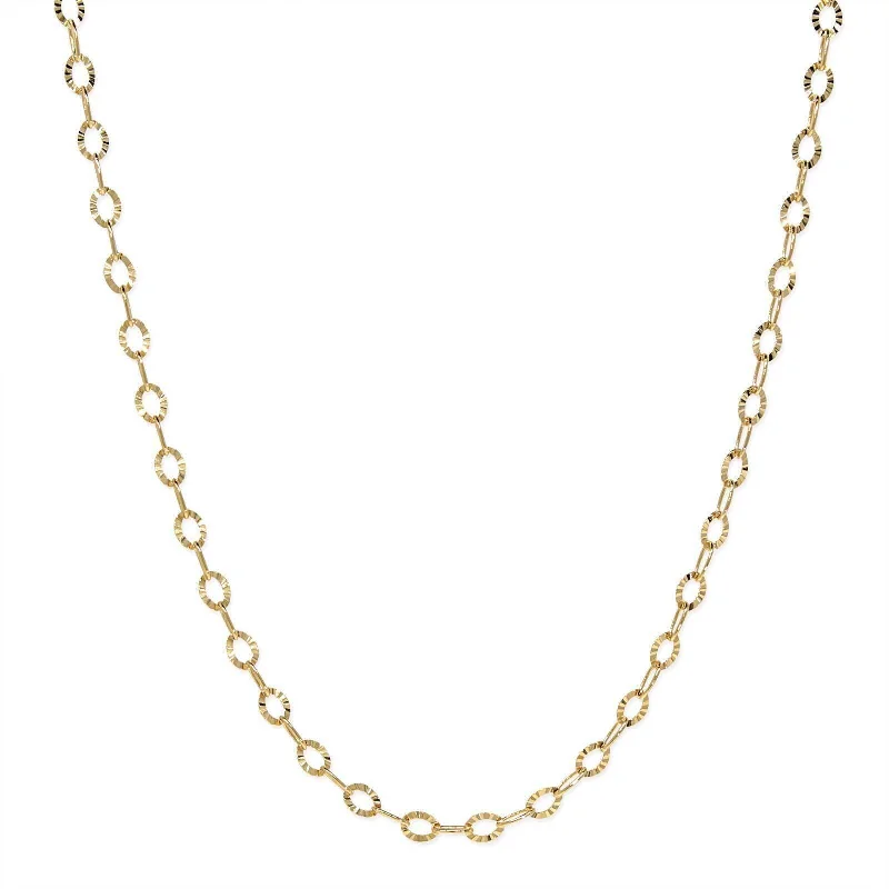 Gold Choker Necklaces-1928 Jewelry Oval Link Chain Necklace 16"