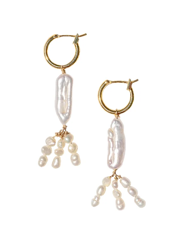 Crystal Pearl Earrings-PORTO EARRINGS