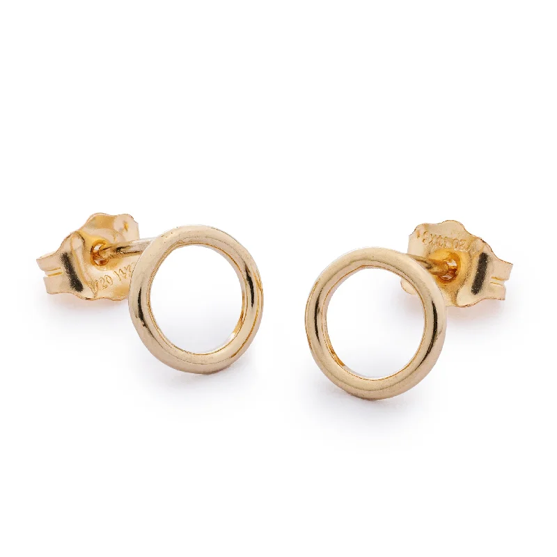 Designer Pearl Earrings-Gold Circle Earrings