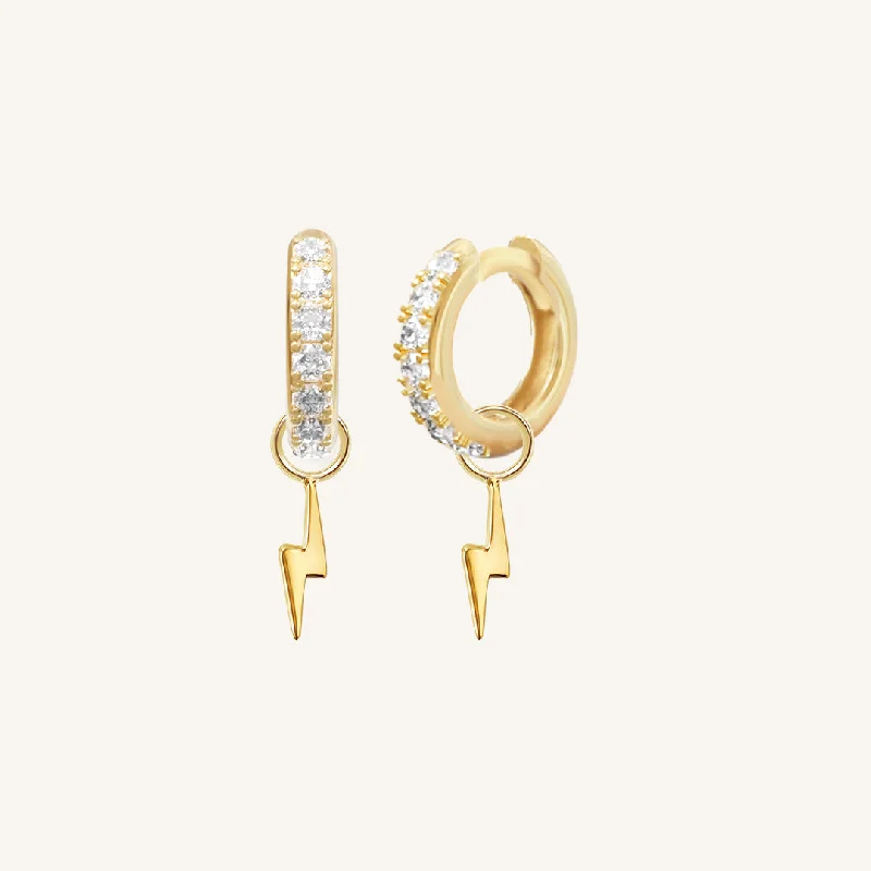 Minimalist Drop Earrings-Ignite Crystal Hoops