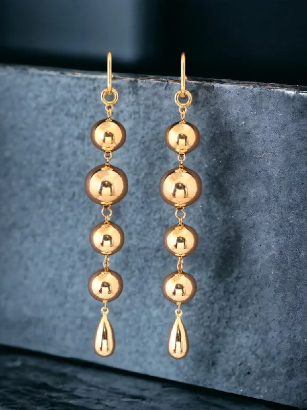 Unique Crystal Earrings-Golden Catriona Danglers