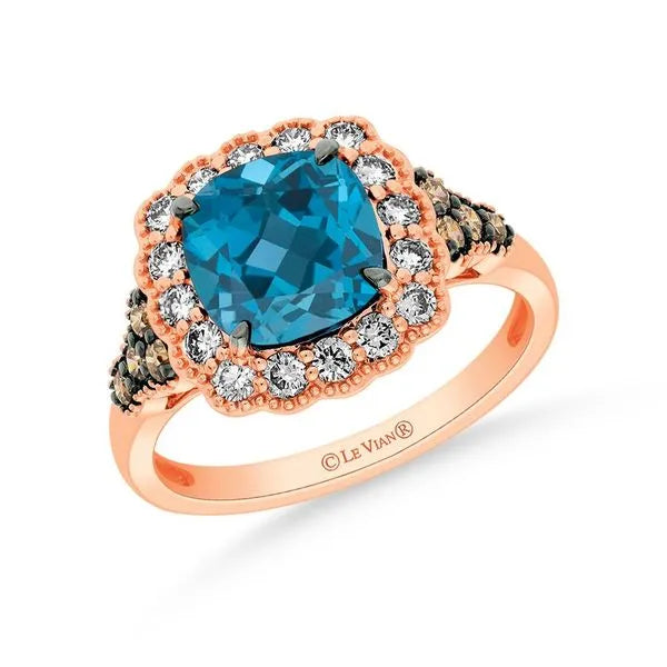 Vintage Engagement Rings for Men-Le Vian Chocolatier® Deep Sea Blue Topaz™ Ring