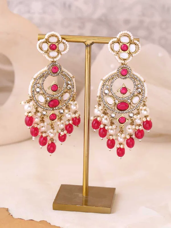 High-End Gemstone Earrings-Rani Ishika Chaandbalis