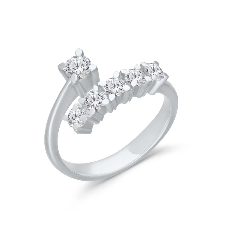 Matching Promise Rings Sets-Kallati .90ctw Lab Grown Diamond Ring