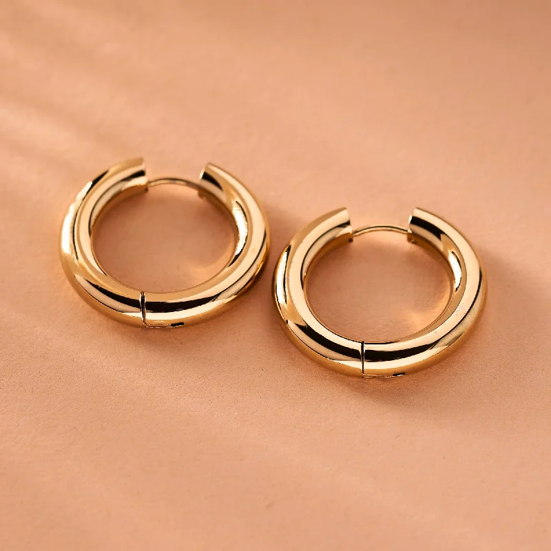 Designer Crystal Earrings-Continuous Hoop Earrings