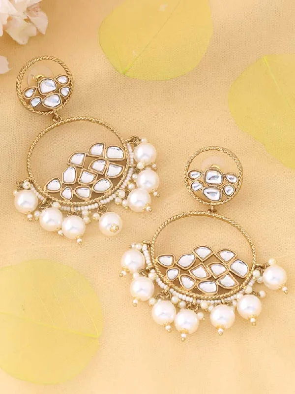 Handcrafted Hoop Earrings-Ivory Bimala Pearl Earrings - EOSS