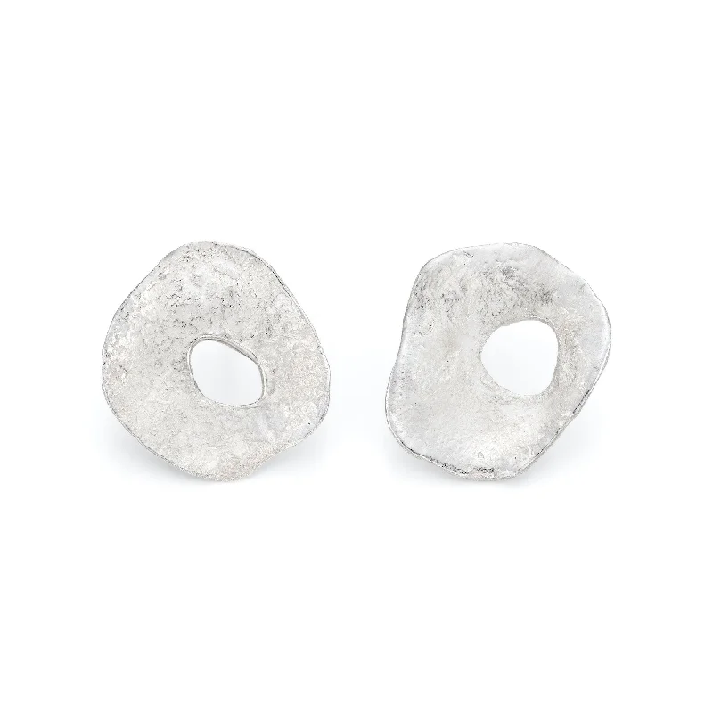 Designer Gemstone Earrings-Holed Hepworth Studs (small)