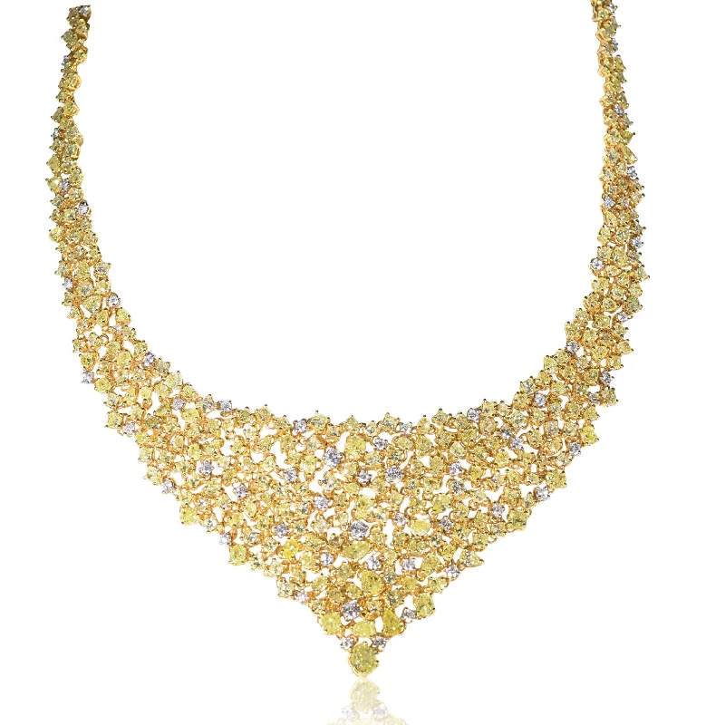 Creative Necklaces-Fancy Yellow Diamond Necklace