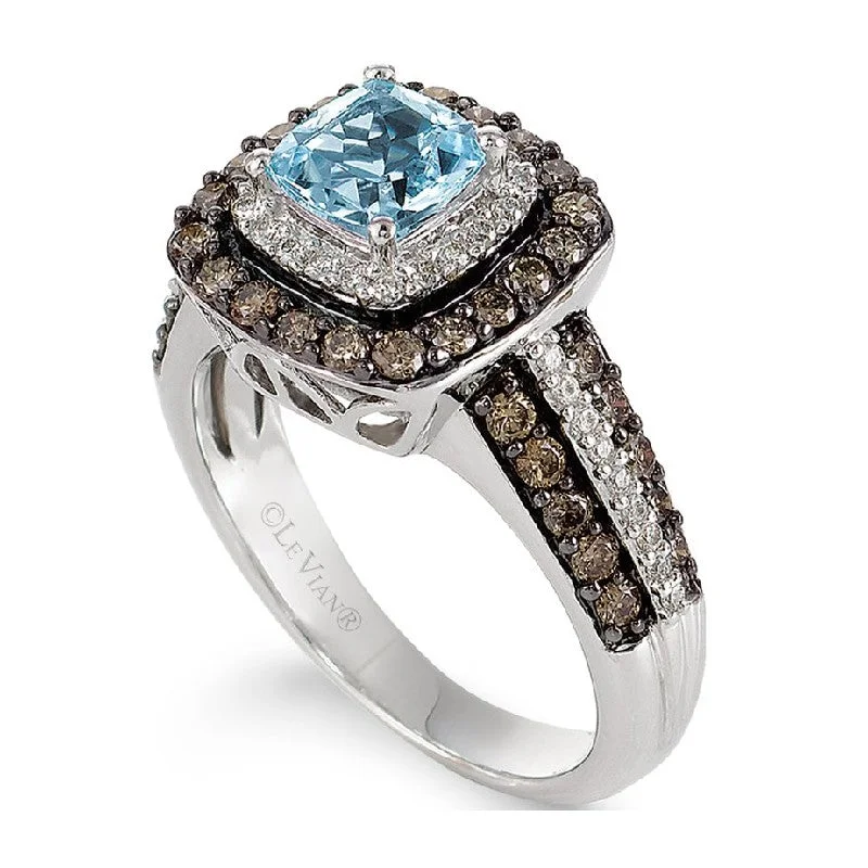 Adjustable Engagement Rings-Le Vian Chocolatier® Sea Blue Aquamarine® Ring