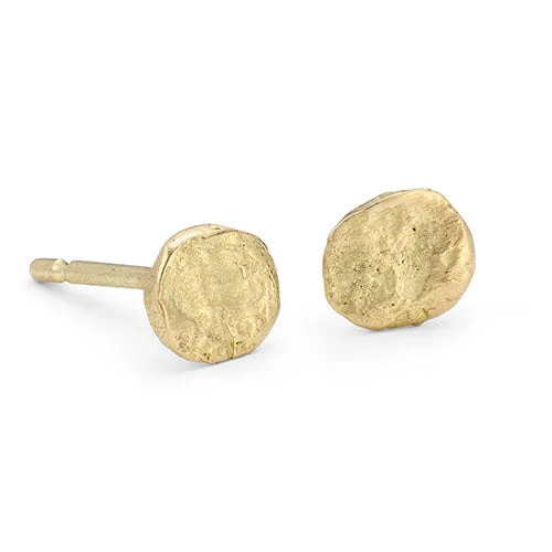 Bold Drop Earrings-Nugget Studs 18ct Gold