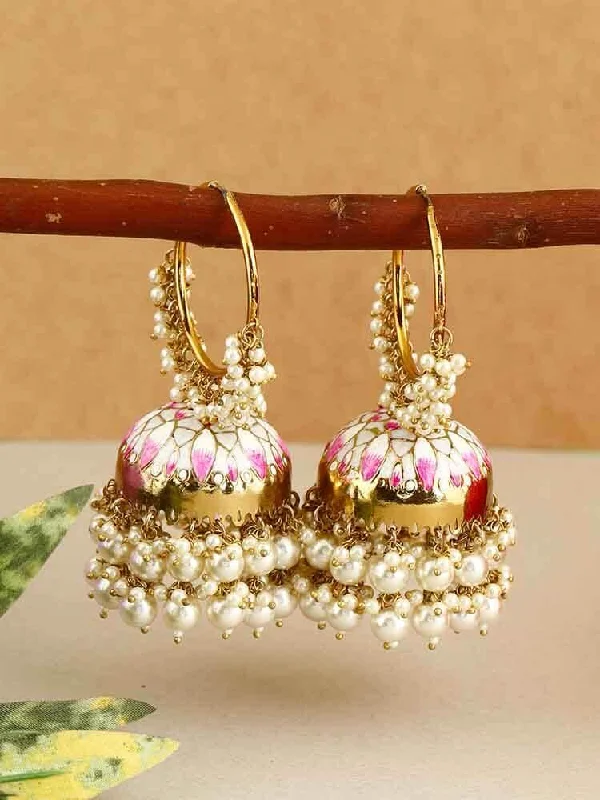 Elegant Designer Earrings-Ivory Rajamani Jhumkis - EOSS